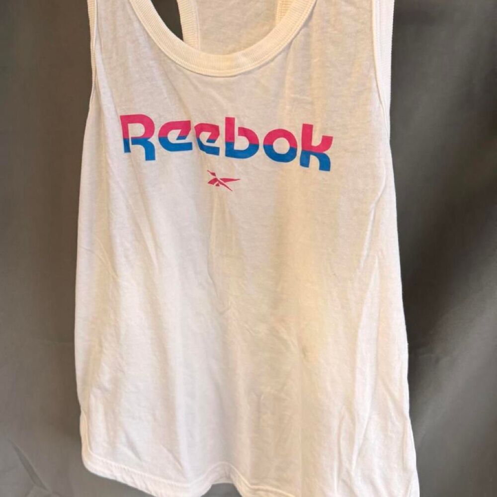 Reebok Women's White and Pink Vest